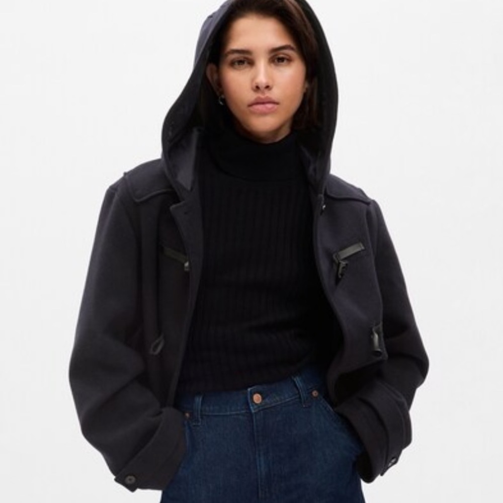 Gap Navy Toggle Jacket - image 3